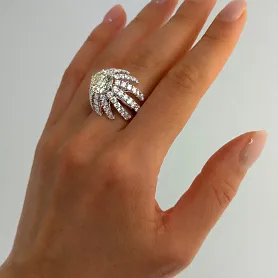 купить Золотое кольцо с природными бриллиантами 7,92 карат в Москве