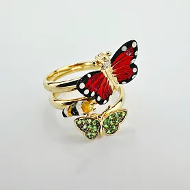 купить Золотое кольцо Butterfly бренда Roberto Bravo в Москве