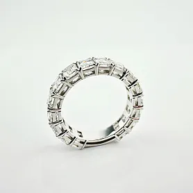 купить Золотое кольцо - дорожка с природными бриллиантами 5,60 карат в Москве