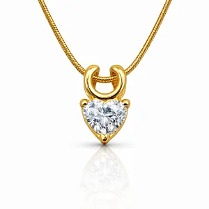 купить Золотая подвеска с бриллиантом "Сердце" 0,46 карат в Москве