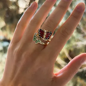 купить Золотое кольцо Butterfly бренда Roberto Bravo в Москве