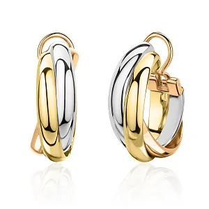 купить Золотые серьги бренда Cartier Trinity винтаж в Москве