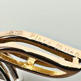 купить Золотые серьги бренда Piero Milano с бриллиантами в Москве