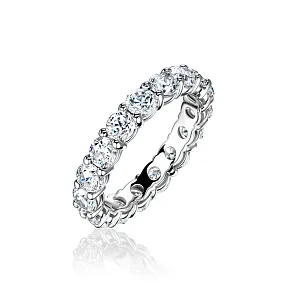 купить Золотое кольцо-дорожка с природными бриллиантами 3,50 карат в Москве