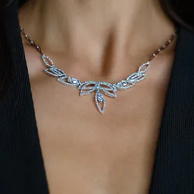 купить Золотое колье с природными бриллиантами 3,52 к-т в Москве