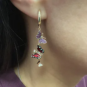 купить Золотые серьги бренда Roberto Bravo в Москве