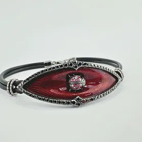 купить Золотой браслет с бриллиантами и рубинами в Москве