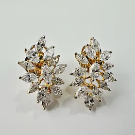 купить Золотые серьги с бриллиантами 4,90 карат в Москве