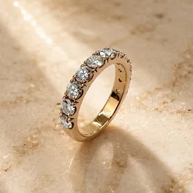 купить Золотое кольцо с бриллиантами 1,12 карат в Москве