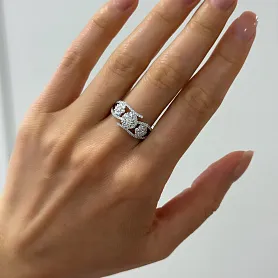 купить Золотое кольцо с природными бриллиантами 0,86 карат в Москве