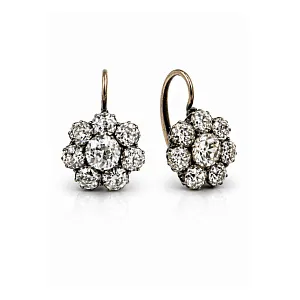 купить Золотые серьги с бриллиантами 56 пробы в Москве