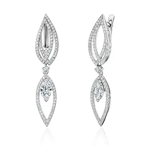 купить Золотые серьги с природными бриллиантами 1,96 карат в Москве