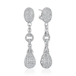 купить Золотые серьги с бриллиантами 3,90 карат в Москве