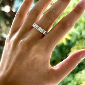 купить Золотое кольцо - дорожка с природными бриллиантами 5,60 карат в Москве