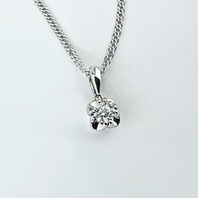 купить Золотая подвеска с природным бриллиантом 0,19 к-т в Москве