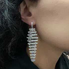 купить Золотые серьги с природными бриллиантами 1,40 карат в Москве