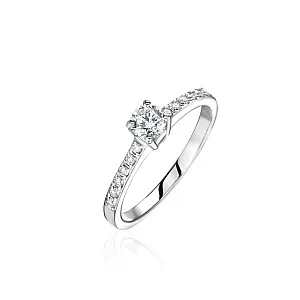 купить Золотое кольцо с бриллиантами 0,39 карат в Москве