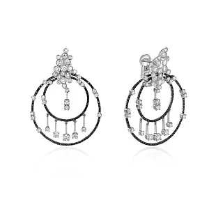 купить Золотые серьги с природными бриллиантами 5,76 карат в Москве