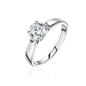 купить Золотое кольцо с природным бриллиантом 1,01 к-т в Москве