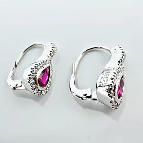 купить Золотые серьги бренда Alfieri & St.John с рубинами в Москве