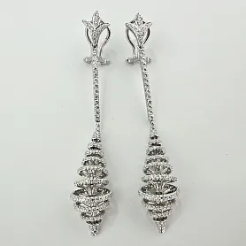 купить Золотые серьги с природными бриллиантами 2,35 карат в Москве