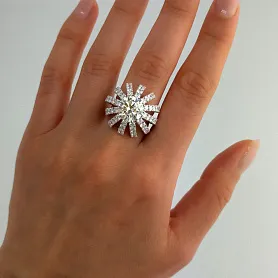 купить Золотое кольцо с природными бриллиантами 7,92 карат в Москве