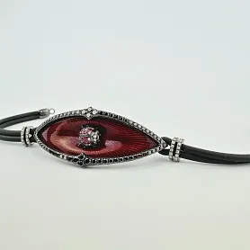 купить Золотой браслет с бриллиантами и рубинами в Москве