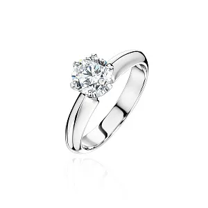 купить Платиновое кольцо с природным бриллиантом 0,92 карата в Москве