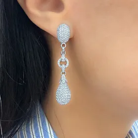 купить Золотые серьги с бриллиантами 3,90 карат в Москве