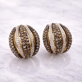 купить Золотые серьги с природными бриллиантами 2,87 карат в Москве