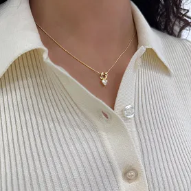 купить Золотая подвеска с бриллиантом "Сердце" 0,46 карат в Москве