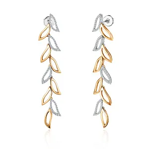 купить Золотые серьги бренда Piero Milano с бриллиантами в Москве