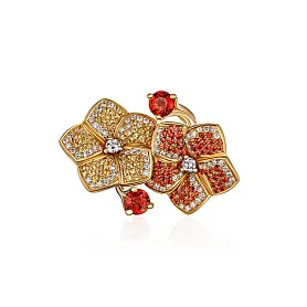 купить Кольцо с природными сапфирами и бриллиантами в Москве