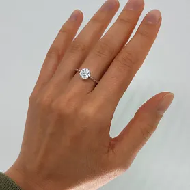 купить Золотое кольцо с природным бриллиантом 1,14 карат в Москве