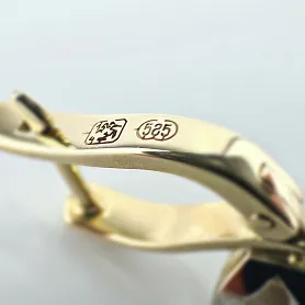 купить Золотые серьги с природными бриллиантами 1,32 карат в Москве