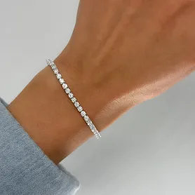 купить Золотой браслет-дорожка с природными бриллиантами 3,88 карат в Москве