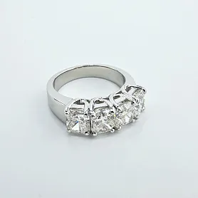 купить Платиновое кольцо с природными бриллиантами 4,05 карат в Москве