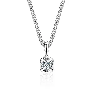 купить Золотая подвеска с природным бриллиантом 0,19 к-т в Москве