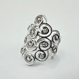 купить Кольцо бренда Alfieri & St.John с природными бриллиантами в Москве