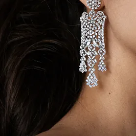 купить Золотые серьги с природными бриллиантами 8,92 карат в Москве