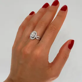 купить Золотое кольцо с природными бриллиантами 0,44 карат в Москве