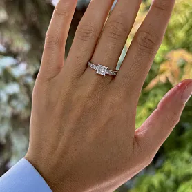 купить Золотое кольцо с природными бриллиантами 1,19 карат в Москве