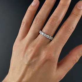 купить Золотое кольцо-дорожка с природными бриллиантами 3,50 карат в Москве