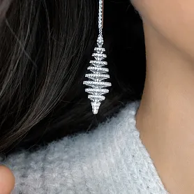 купить Золотые серьги с природными бриллиантами 2,35 карат в Москве