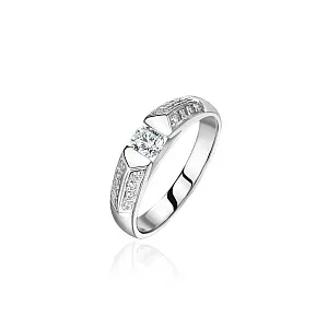 купить Золотое кольцо с природными бриллиантами 0,37 карат в Москве