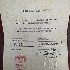 купить Золотой браслет бренда Cartier Love в Москве