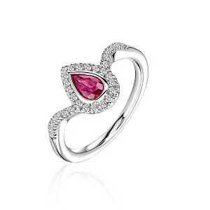 купить Золотое кольцо бренда Alfieri & St.John с рубином в Москве