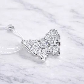 купить Золотая подвеска с бриллиантами "Бабочка" 1,47 карат в Москве