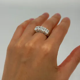 купить Платиновое кольцо с природными бриллиантами 4,05 карат в Москве