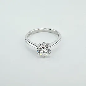 купить Золотое кольцо с природным бриллиантом 1,14 карат в Москве